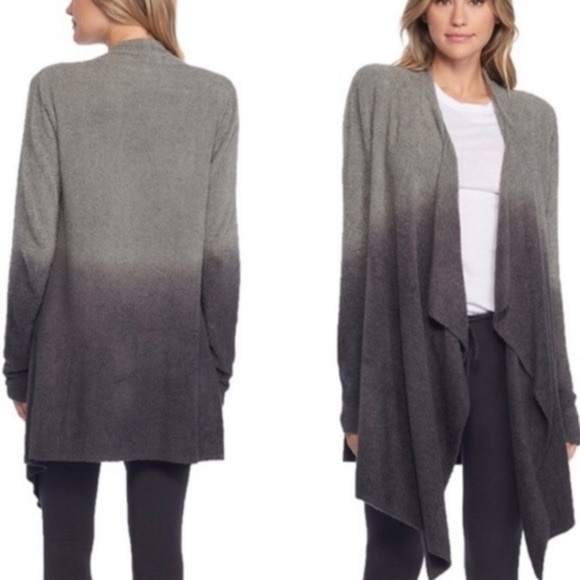 Gray Navy Ombré Calipso Wrap Cardigan Sweater - Picture 9 of 9